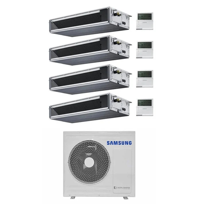 Climatizzatore Condizionatore Samsung Canalizzabile Inverter Quadri Split 9000+9000+12000+12000 Btu R-32 AJ080TXJ4KG/EU A++