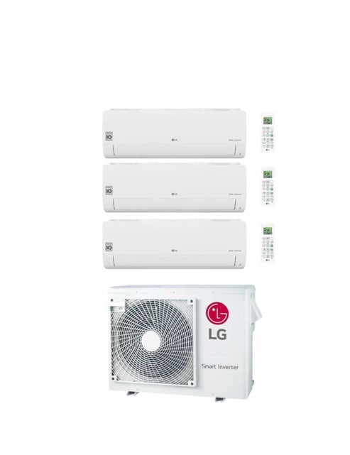 Climatizzatore Condizionatore LG Inverter Serie Libero Smart Trial Split 12000+12000+12000 Btu MU3R21 R-32 Wi-Fi Integrato