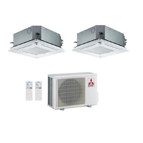 Climatizzatore Condizionatore Mitsubishi Electric A Cassetta SLZ-M Dual Split 9000+9000 Btu R32 MXZ-2F42VF Wi Fi Optional