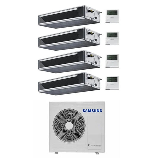 Climatizzatore Condizionatore Samsung Canalizzabile Inverter Quadri Split 9000+9000+12000+12000 Btu R-32 AJ080TXJ4KG/EU A++