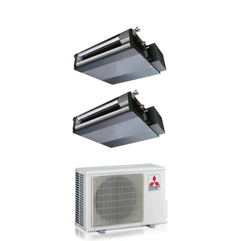Climatizzatore Condizionatore Mitsubishi Electric Inverter Canalizzato Dual Split SEZ-M 9000+12000 Btu R-32 MXZ-2F53VF Wi-Fi Optional