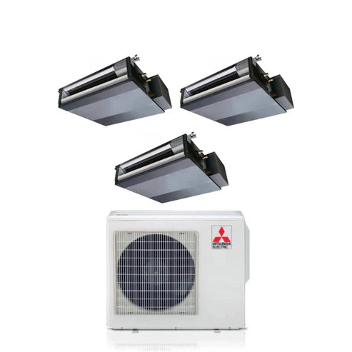 Climatizzatore Condizionatore Mitsubishi Electric Inverter Canalizzato Trial Split 9000+9000+12000 Btu R-32 MXZ-3F68VF Wi-Fi Optional