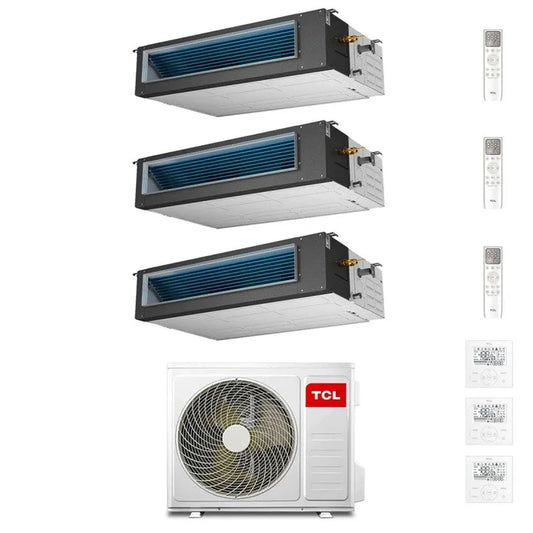 Climatizzatore Condizionatore Canalizzabile TCL Trial Split 9000+9000+9000 Btu MT2730 R-32 Wi-Fi Optional con Comandi Inclusi
