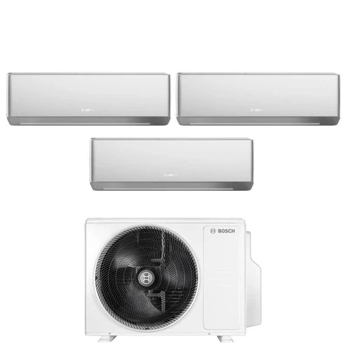 Climatizzatore Condizionatore Bosch CLIMATE 7000i SILVER Trial Split 7000+7000+15000 Btu 5000M 79/3 E R-32 Wi-Fi Integrato
