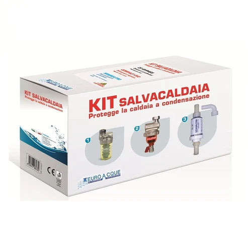 Euroacque Kit Salvacaldaia2 Defangatore Filtro Magnetico + Dosatore Polifosfati + Neutralizzatore Condensa