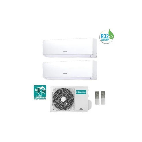 Climatizzatore Condizionatore Dual Split Hisense Inverter serie HI-COMFORT 12+12 con 2AMW52U4RXC R-32 Wi-Fi Integrato
