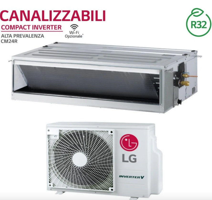 Climatizzatore Condizionatore LG Canalizzabile Alta Prevalenza 24000 Btu CM24F.N10 R-32 Comando a Filo LG PREMTB001