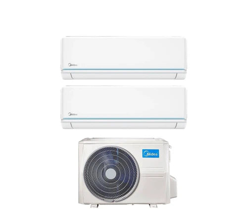 Midea Condizionatore Climatizzatore Modello Inverter EVOLUTION Dual Split 12000+12000 M2OD-18HFN8-Q R-32 Wi-Fi 12+12